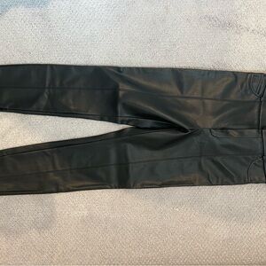 Black Faux Leather Pants